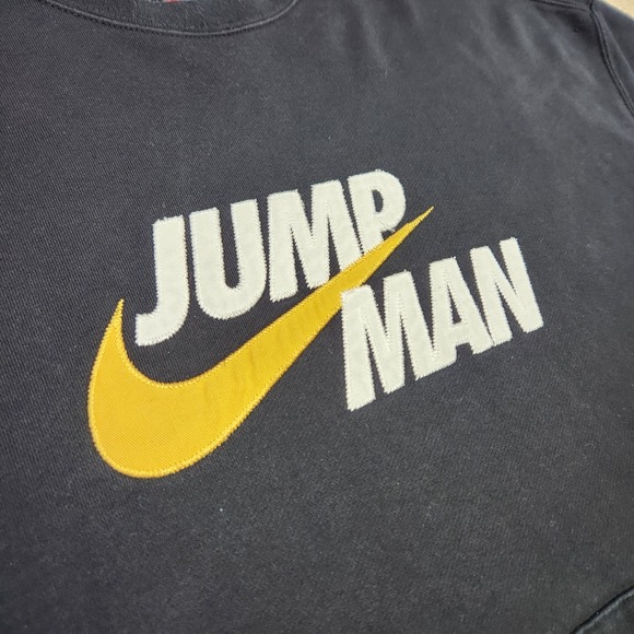 Nike Jordan Sweatshirt Men XXL Jumpman Crewneck Heavy Cotton French Terry Black - Picture 8 of 13